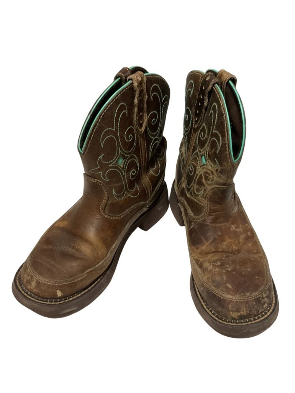 Justin L9500 Ladies Gypsy Western Boot. Size 9 B with Tan Waxy Cowhide